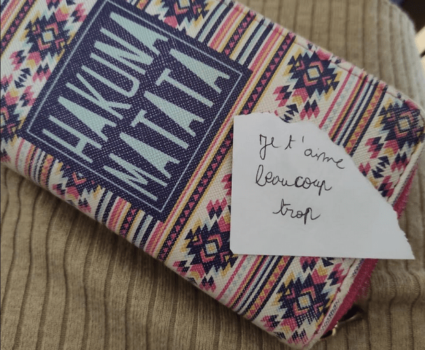 Mot d'élève dans mon portefeuille